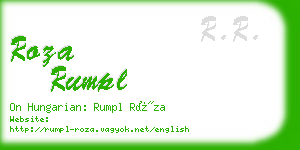 roza rumpl business card
